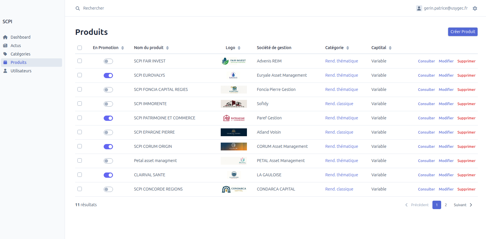 Catalogue SCPI